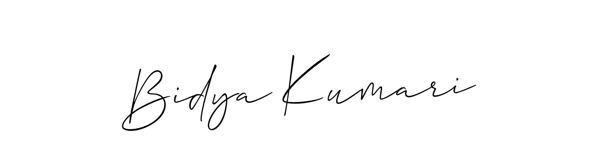 if you are searching for the best signature style for your name Bidya Kumari. so please give up your signature search. here we have designed multiple signature styles  using Allison_Script. Bidya Kumari signature style 2 images and pictures png