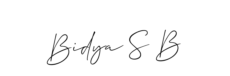 Also we have Bidya S B name is the best signature style. Create professional handwritten signature collection using Allison_Script autograph style. Bidya S B signature style 2 images and pictures png