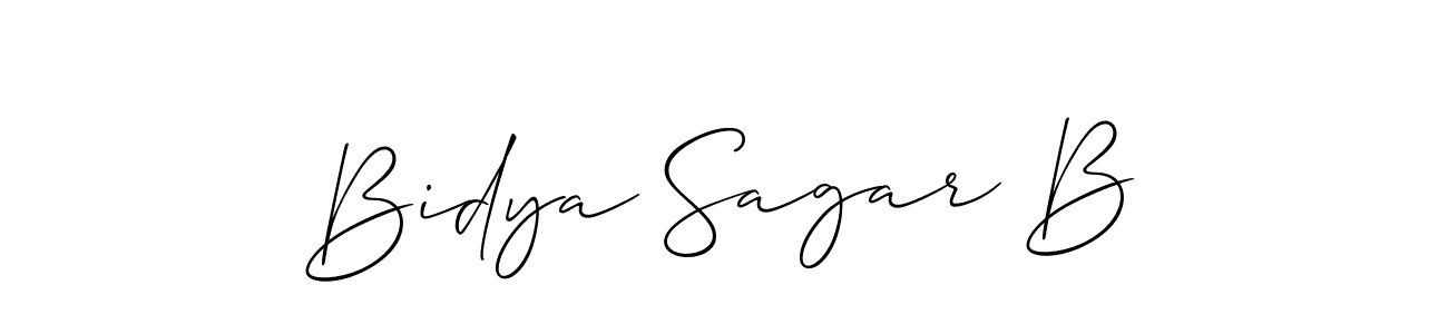 How to make Bidya Sagar B signature? Allison_Script is a professional autograph style. Create handwritten signature for Bidya Sagar B name. Bidya Sagar B signature style 2 images and pictures png