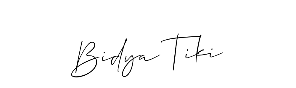 How to make Bidya Tiki signature? Allison_Script is a professional autograph style. Create handwritten signature for Bidya Tiki name. Bidya Tiki signature style 2 images and pictures png