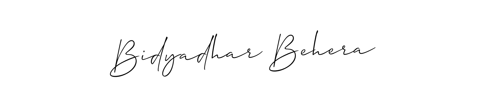 Create a beautiful signature design for name Bidyadhar Behera. With this signature (Allison_Script) fonts, you can make a handwritten signature for free. Bidyadhar Behera signature style 2 images and pictures png