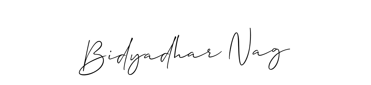 How to make Bidyadhar Nag name signature. Use Allison_Script style for creating short signs online. This is the latest handwritten sign. Bidyadhar Nag signature style 2 images and pictures png