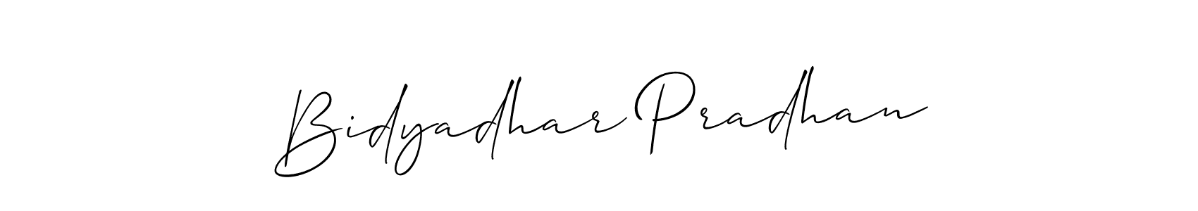 Bidyadhar Pradhan stylish signature style. Best Handwritten Sign (Allison_Script) for my name. Handwritten Signature Collection Ideas for my name Bidyadhar Pradhan. Bidyadhar Pradhan signature style 2 images and pictures png