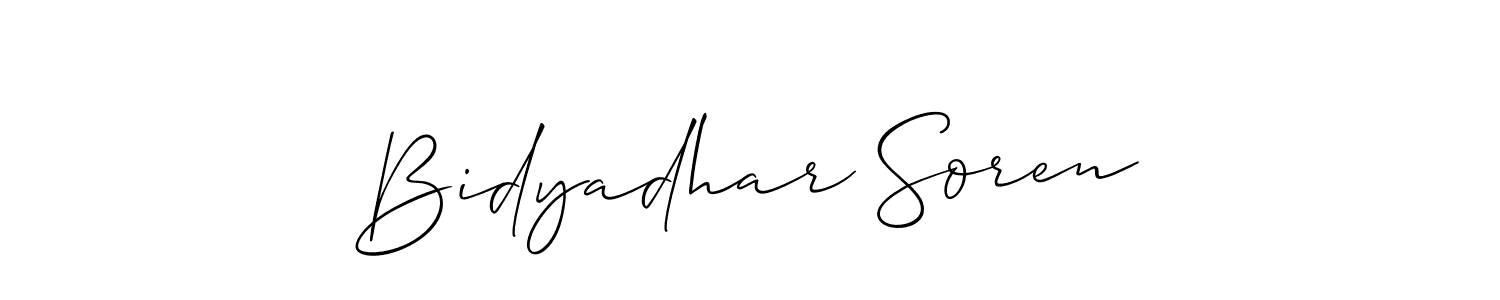 Use a signature maker to create a handwritten signature online. With this signature software, you can design (Allison_Script) your own signature for name Bidyadhar Soren. Bidyadhar Soren signature style 2 images and pictures png