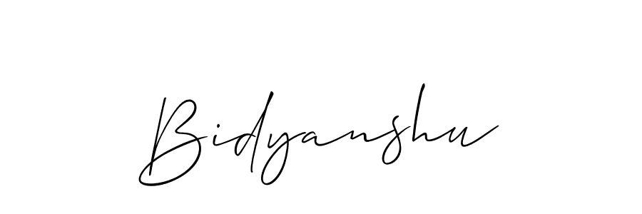 The best way (Allison_Script) to make a short signature is to pick only two or three words in your name. The name Bidyanshu include a total of six letters. For converting this name. Bidyanshu signature style 2 images and pictures png