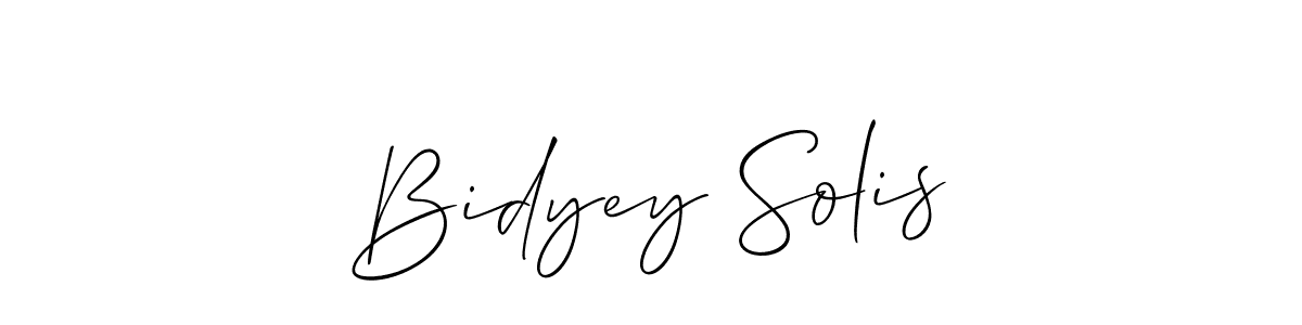 How to make Bidyey Solis signature? Allison_Script is a professional autograph style. Create handwritten signature for Bidyey Solis name. Bidyey Solis signature style 2 images and pictures png