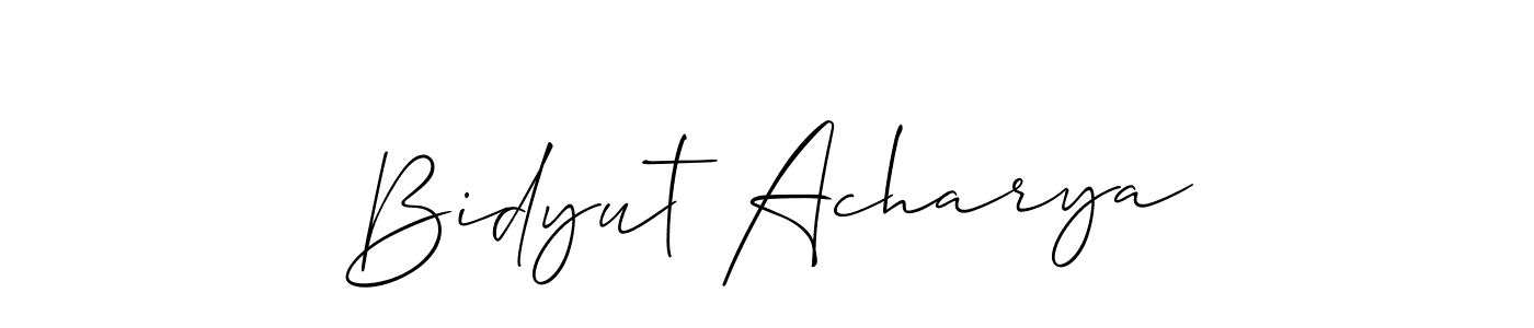 Also we have Bidyut Acharya name is the best signature style. Create professional handwritten signature collection using Allison_Script autograph style. Bidyut Acharya signature style 2 images and pictures png