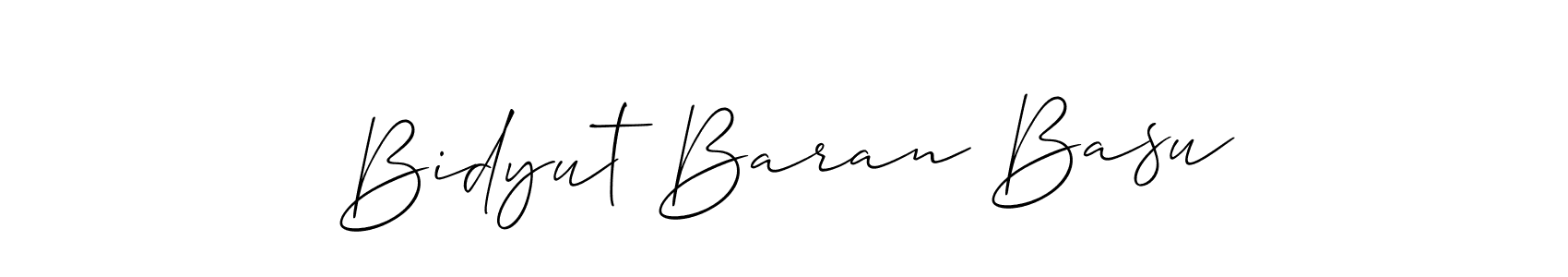 Make a beautiful signature design for name Bidyut Baran Basu. With this signature (Allison_Script) style, you can create a handwritten signature for free. Bidyut Baran Basu signature style 2 images and pictures png