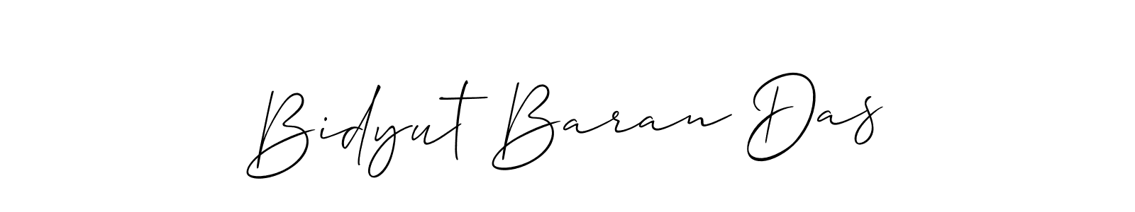 The best way (Allison_Script) to make a short signature is to pick only two or three words in your name. The name Bidyut Baran Das include a total of six letters. For converting this name. Bidyut Baran Das signature style 2 images and pictures png