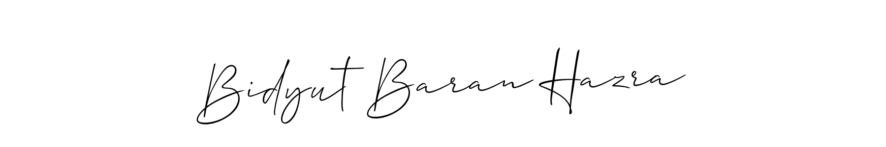 You should practise on your own different ways (Allison_Script) to write your name (Bidyut Baran Hazra) in signature. don't let someone else do it for you. Bidyut Baran Hazra signature style 2 images and pictures png