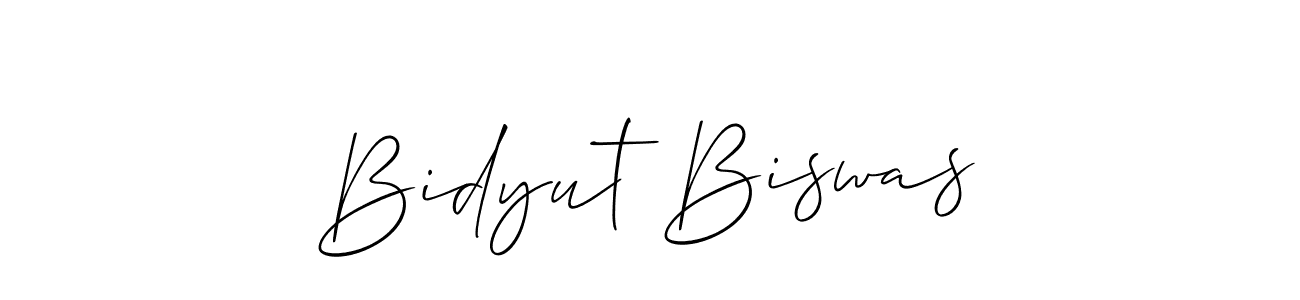 How to make Bidyut Biswas name signature. Use Allison_Script style for creating short signs online. This is the latest handwritten sign. Bidyut Biswas signature style 2 images and pictures png