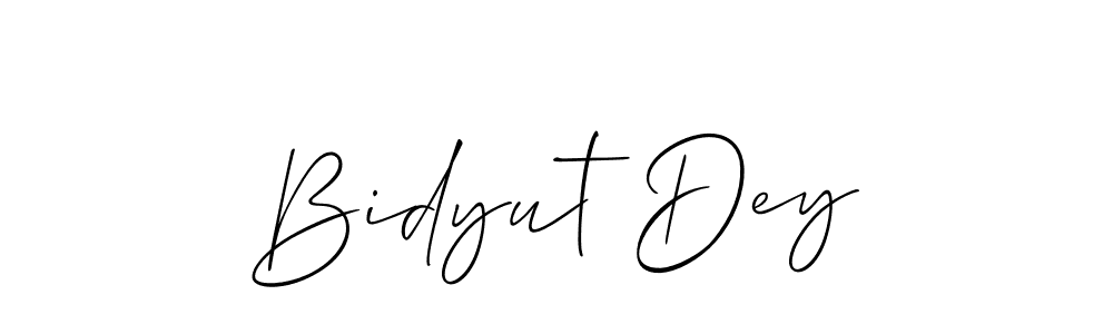 How to make Bidyut Dey name signature. Use Allison_Script style for creating short signs online. This is the latest handwritten sign. Bidyut Dey signature style 2 images and pictures png