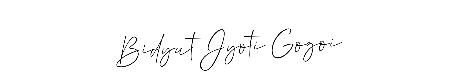 Also we have Bidyut Jyoti Gogoi name is the best signature style. Create professional handwritten signature collection using Allison_Script autograph style. Bidyut Jyoti Gogoi signature style 2 images and pictures png