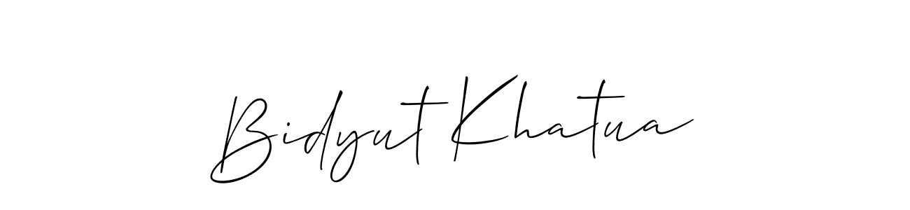 Create a beautiful signature design for name Bidyut Khatua. With this signature (Allison_Script) fonts, you can make a handwritten signature for free. Bidyut Khatua signature style 2 images and pictures png