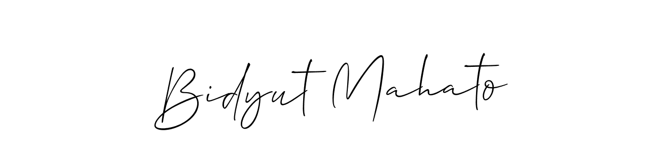 if you are searching for the best signature style for your name Bidyut Mahato. so please give up your signature search. here we have designed multiple signature styles  using Allison_Script. Bidyut Mahato signature style 2 images and pictures png