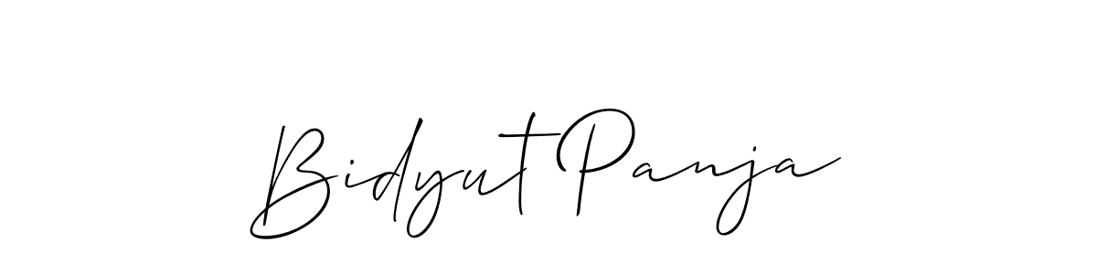 Create a beautiful signature design for name Bidyut Panja. With this signature (Allison_Script) fonts, you can make a handwritten signature for free. Bidyut Panja signature style 2 images and pictures png