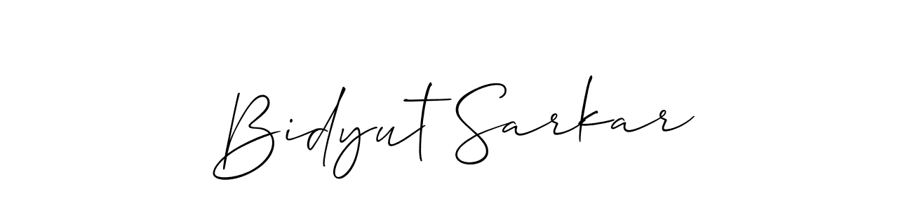 Allison_Script is a professional signature style that is perfect for those who want to add a touch of class to their signature. It is also a great choice for those who want to make their signature more unique. Get Bidyut Sarkar name to fancy signature for free. Bidyut Sarkar signature style 2 images and pictures png