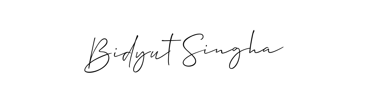 Design your own signature with our free online signature maker. With this signature software, you can create a handwritten (Allison_Script) signature for name Bidyut Singha. Bidyut Singha signature style 2 images and pictures png