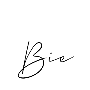 How to make Bie signature? Allison_Script is a professional autograph style. Create handwritten signature for Bie name. Bie signature style 2 images and pictures png