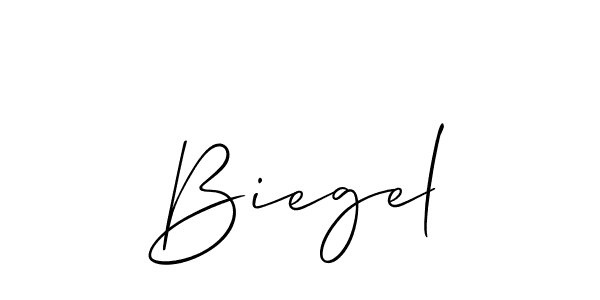 Create a beautiful signature design for name Biegel. With this signature (Allison_Script) fonts, you can make a handwritten signature for free. Biegel signature style 2 images and pictures png