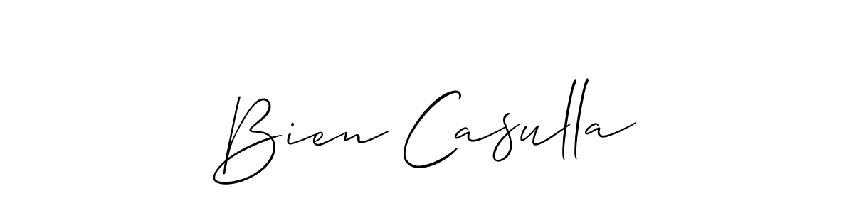 The best way (Allison_Script) to make a short signature is to pick only two or three words in your name. The name Bien Casulla include a total of six letters. For converting this name. Bien Casulla signature style 2 images and pictures png