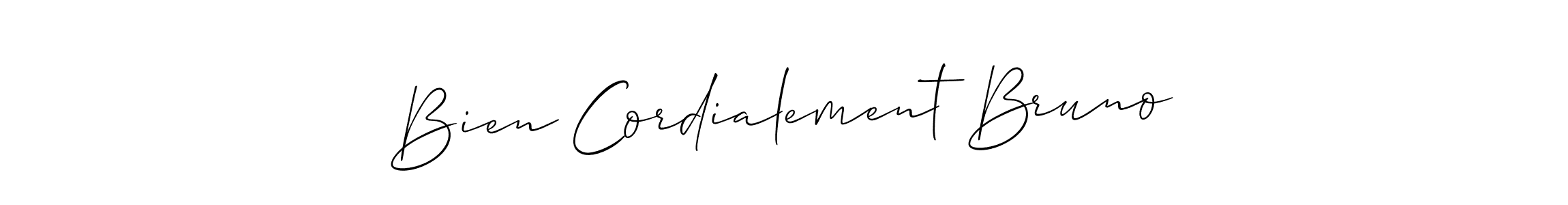 See photos of Bien Cordialement Bruno official signature by Spectra . Check more albums & portfolios. Read reviews & check more about Allison_Script font. Bien Cordialement Bruno signature style 2 images and pictures png
