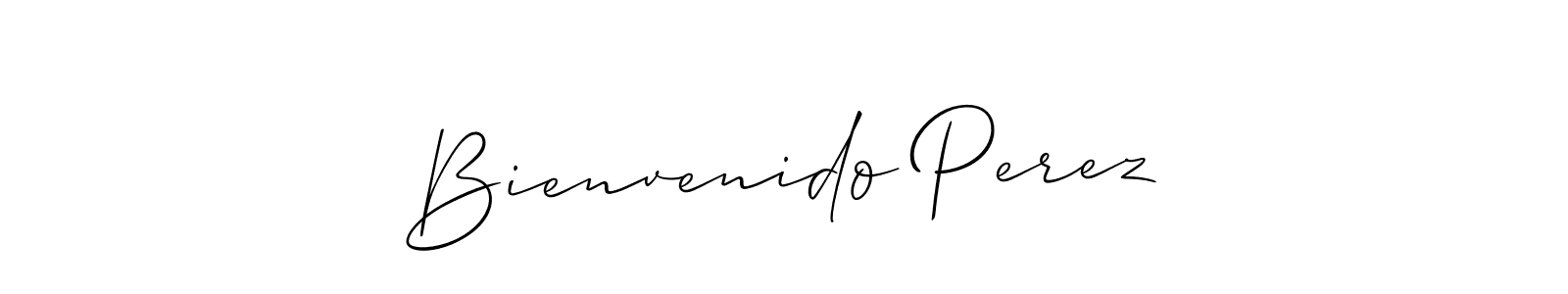 Also we have Bienvenido Perez name is the best signature style. Create professional handwritten signature collection using Allison_Script autograph style. Bienvenido Perez signature style 2 images and pictures png