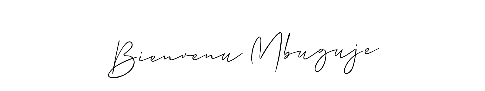 Use a signature maker to create a handwritten signature online. With this signature software, you can design (Allison_Script) your own signature for name Bienvenu Mbuguje. Bienvenu Mbuguje signature style 2 images and pictures png