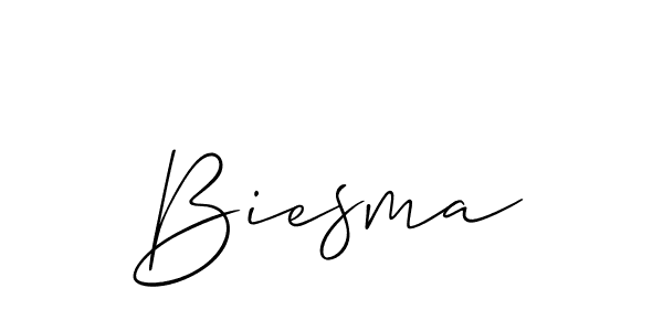 Create a beautiful signature design for name Biesma. With this signature (Allison_Script) fonts, you can make a handwritten signature for free. Biesma signature style 2 images and pictures png