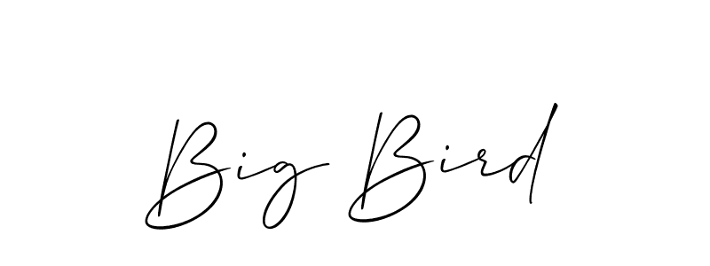 Use a signature maker to create a handwritten signature online. With this signature software, you can design (Allison_Script) your own signature for name Big Bird. Big Bird signature style 2 images and pictures png
