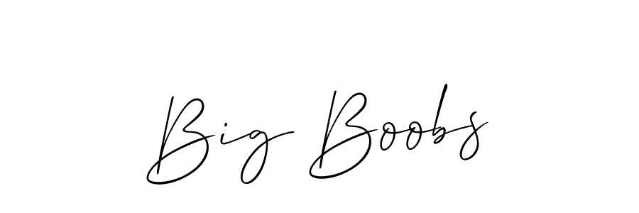Design your own signature with our free online signature maker. With this signature software, you can create a handwritten (Allison_Script) signature for name Big Boobs. Big Boobs signature style 2 images and pictures png