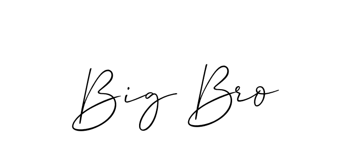 Also we have Big Bro name is the best signature style. Create professional handwritten signature collection using Allison_Script autograph style. Big Bro signature style 2 images and pictures png