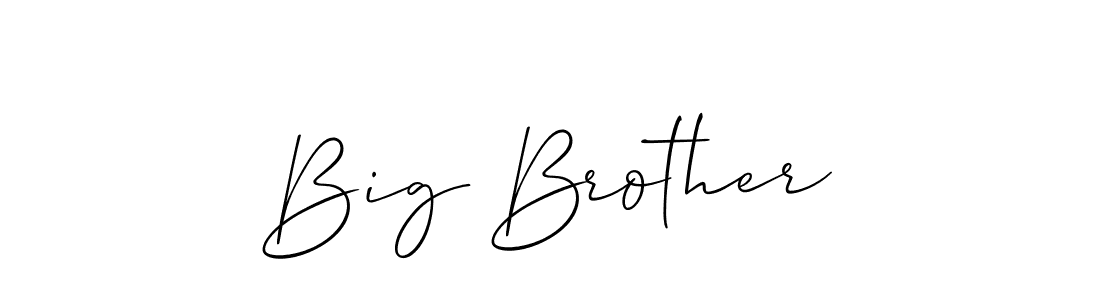 Make a beautiful signature design for name Big Brother. With this signature (Allison_Script) style, you can create a handwritten signature for free. Big Brother signature style 2 images and pictures png