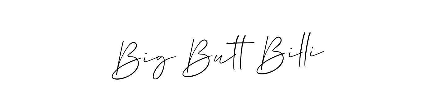 This is the best signature style for the Big Butt Billi name. Also you like these signature font (Allison_Script). Mix name signature. Big Butt Billi signature style 2 images and pictures png