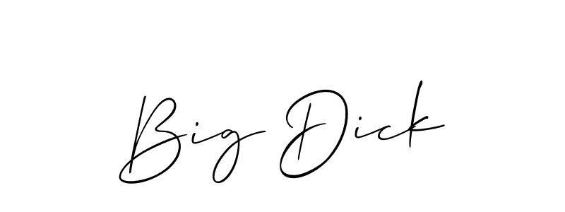 Allison_Script is a professional signature style that is perfect for those who want to add a touch of class to their signature. It is also a great choice for those who want to make their signature more unique. Get Big Dick name to fancy signature for free. Big Dick signature style 2 images and pictures png