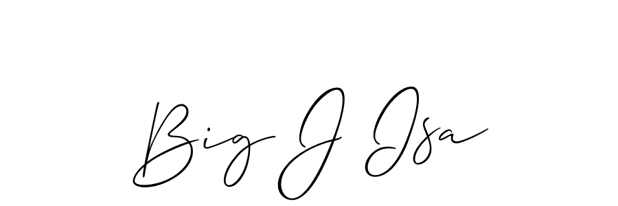 if you are searching for the best signature style for your name Big J Isa. so please give up your signature search. here we have designed multiple signature styles  using Allison_Script. Big J Isa signature style 2 images and pictures png