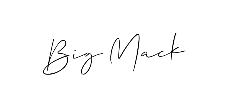 Create a beautiful signature design for name Big Mack. With this signature (Allison_Script) fonts, you can make a handwritten signature for free. Big Mack signature style 2 images and pictures png