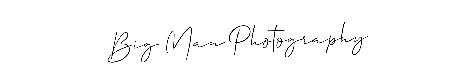 if you are searching for the best signature style for your name Big Man Photography. so please give up your signature search. here we have designed multiple signature styles  using Allison_Script. Big Man Photography signature style 2 images and pictures png