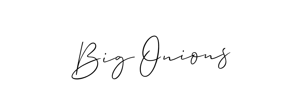 How to make Big Onions signature? Allison_Script is a professional autograph style. Create handwritten signature for Big Onions name. Big Onions signature style 2 images and pictures png