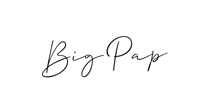 Big Pap stylish signature style. Best Handwritten Sign (Allison_Script) for my name. Handwritten Signature Collection Ideas for my name Big Pap. Big Pap signature style 2 images and pictures png