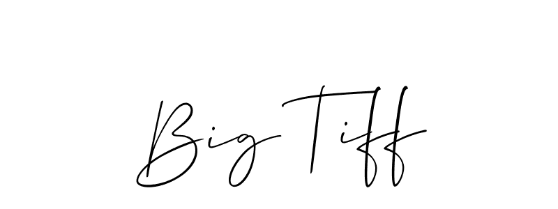 It looks lik you need a new signature style for name Big Tiff. Design unique handwritten (Allison_Script) signature with our free signature maker in just a few clicks. Big Tiff signature style 2 images and pictures png