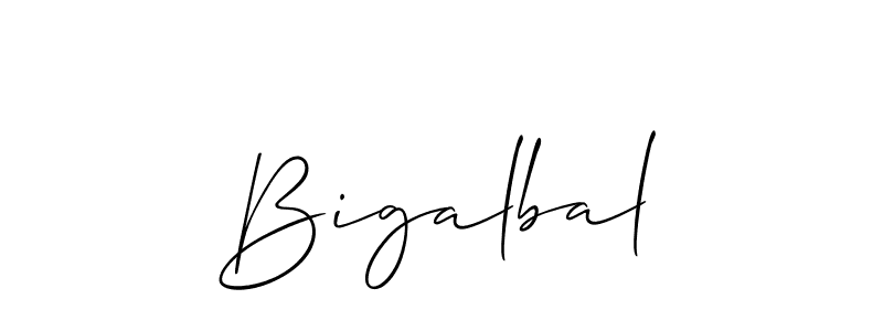 You should practise on your own different ways (Allison_Script) to write your name (Bigalbal) in signature. don't let someone else do it for you. Bigalbal signature style 2 images and pictures png