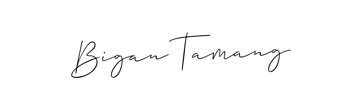 Make a short Bigan Tamang signature style. Manage your documents anywhere anytime using Allison_Script. Create and add eSignatures, submit forms, share and send files easily. Bigan Tamang signature style 2 images and pictures png