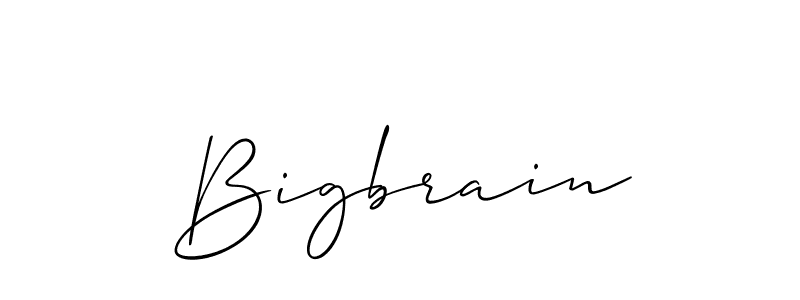 Bigbrain stylish signature style. Best Handwritten Sign (Allison_Script) for my name. Handwritten Signature Collection Ideas for my name Bigbrain. Bigbrain signature style 2 images and pictures png