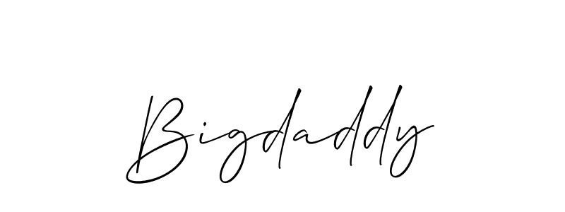 How to make Bigdaddy signature? Allison_Script is a professional autograph style. Create handwritten signature for Bigdaddy name. Bigdaddy signature style 2 images and pictures png