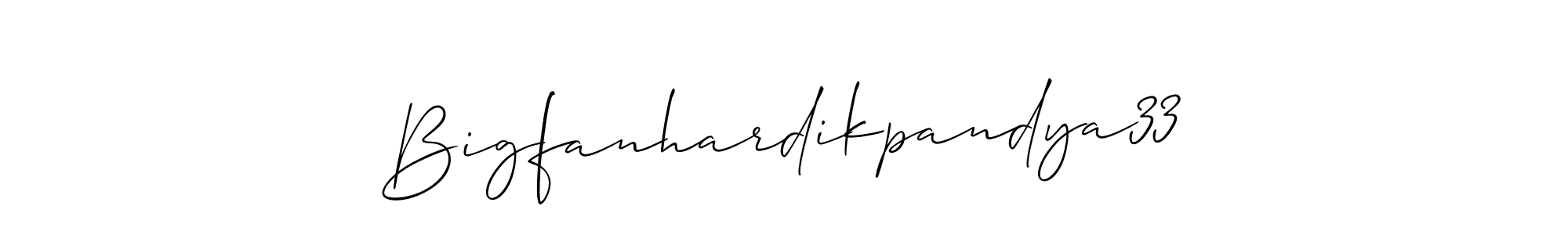 Similarly Allison_Script is the best handwritten signature design. Signature creator online .You can use it as an online autograph creator for name Bigfanhardikpandya33. Bigfanhardikpandya33 signature style 2 images and pictures png