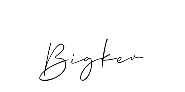 How to make Bigkev signature? Allison_Script is a professional autograph style. Create handwritten signature for Bigkev name. Bigkev signature style 2 images and pictures png