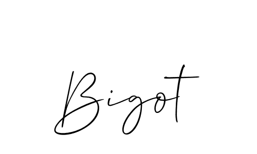 How to make Bigot name signature. Use Allison_Script style for creating short signs online. This is the latest handwritten sign. Bigot signature style 2 images and pictures png