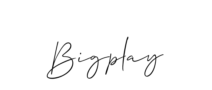 Bigplay stylish signature style. Best Handwritten Sign (Allison_Script) for my name. Handwritten Signature Collection Ideas for my name Bigplay. Bigplay signature style 2 images and pictures png