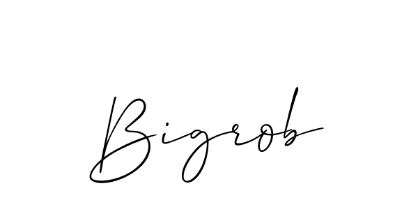 Bigrob stylish signature style. Best Handwritten Sign (Allison_Script) for my name. Handwritten Signature Collection Ideas for my name Bigrob. Bigrob signature style 2 images and pictures png